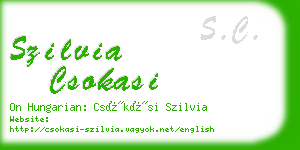 szilvia csokasi business card